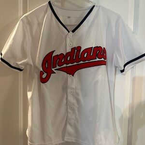 White Indians jersey. Stitched. NWOT